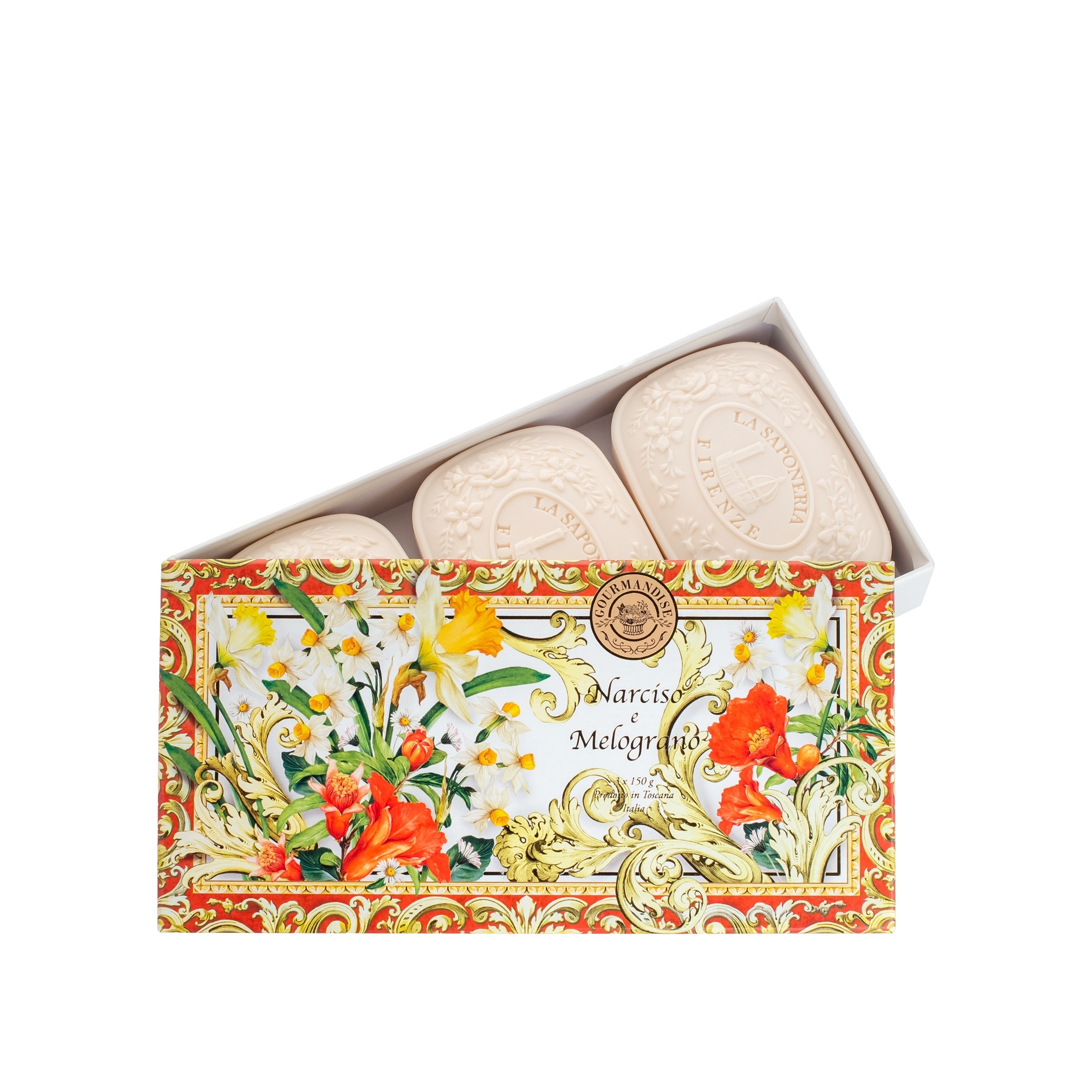 Набор натурального парфюмированного мыла Нарцисс и Гранат купить в VISAGEHALL