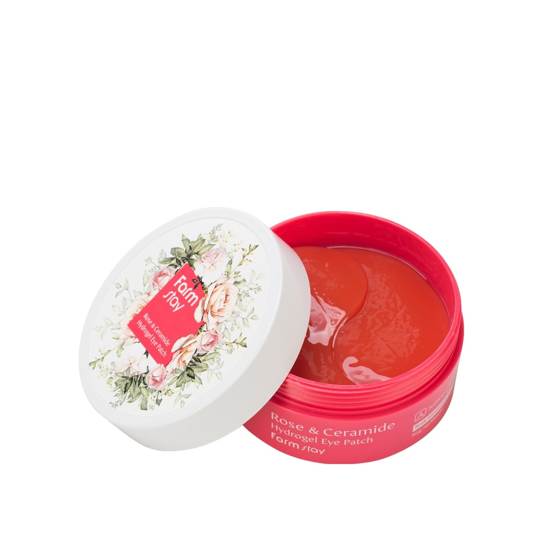 Патчи гидрогелевые для глаз увлажняющие с экстрактом дамасской розы и керамидами