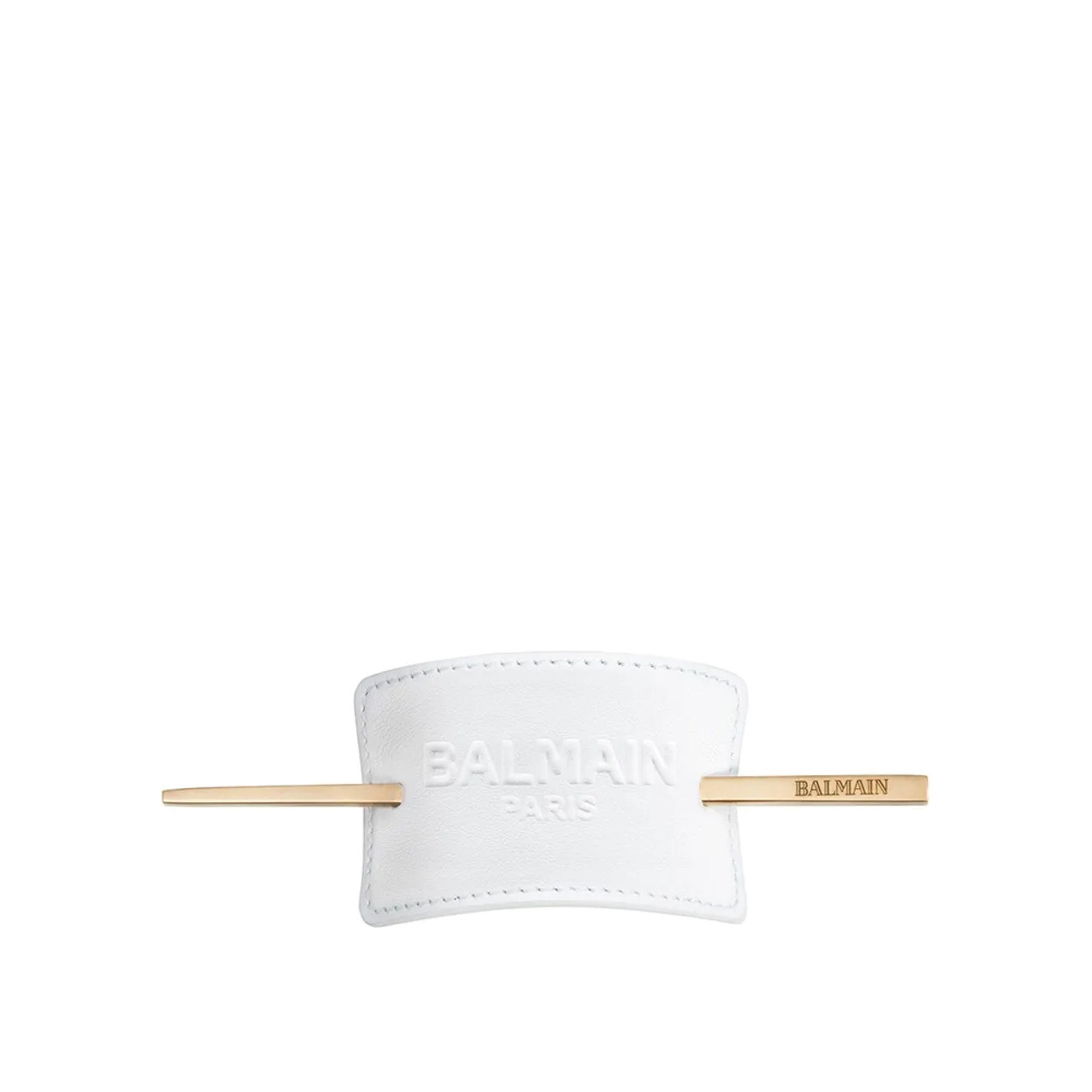 Заколка со шпилькой из белой кожи с тиснением купить в VISAGEHALL