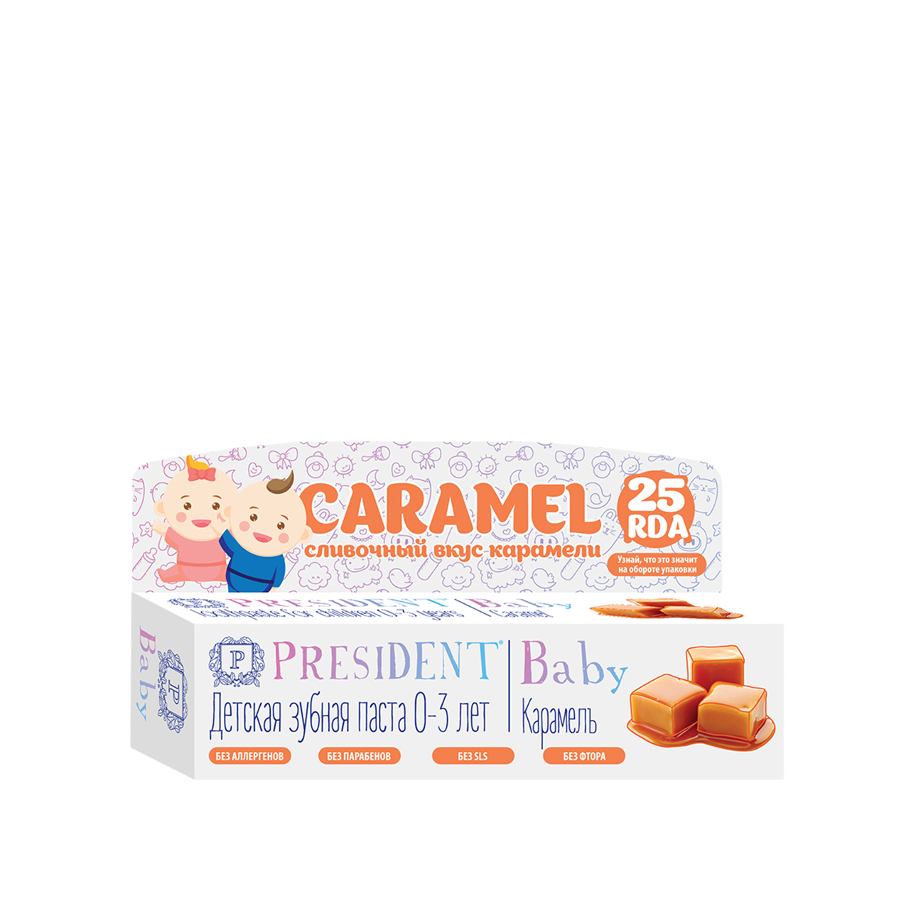 Зубная паста детская со вкусом карамели Baby 0-3 купить в VISAGEHALL