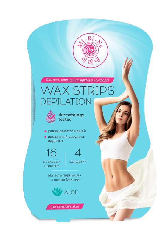 Восковые полоски для чувствительной кожи зоны бикини и области подмышек с экстрактом Алоэ купить в VISAGEHALL