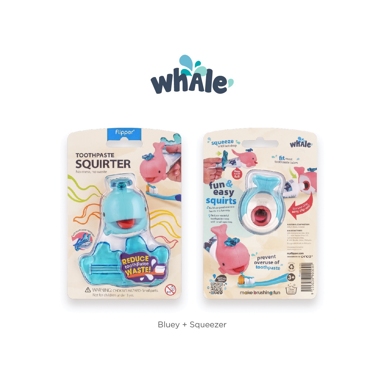 Дозатор зубной пасты розовый Whale Bluey купить в VISAGEHALL