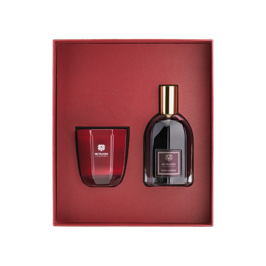 Набор Rosso Nobile: Свеча 80г + Спрей 100мл