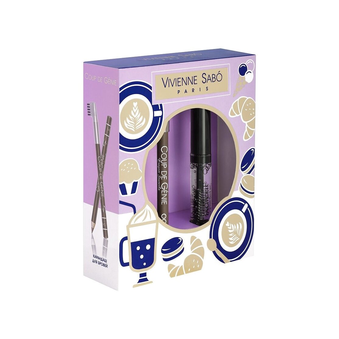 Набор Карандаш для бровей 001 + Гель для бровей Fixateur купить в VISAGEHALL