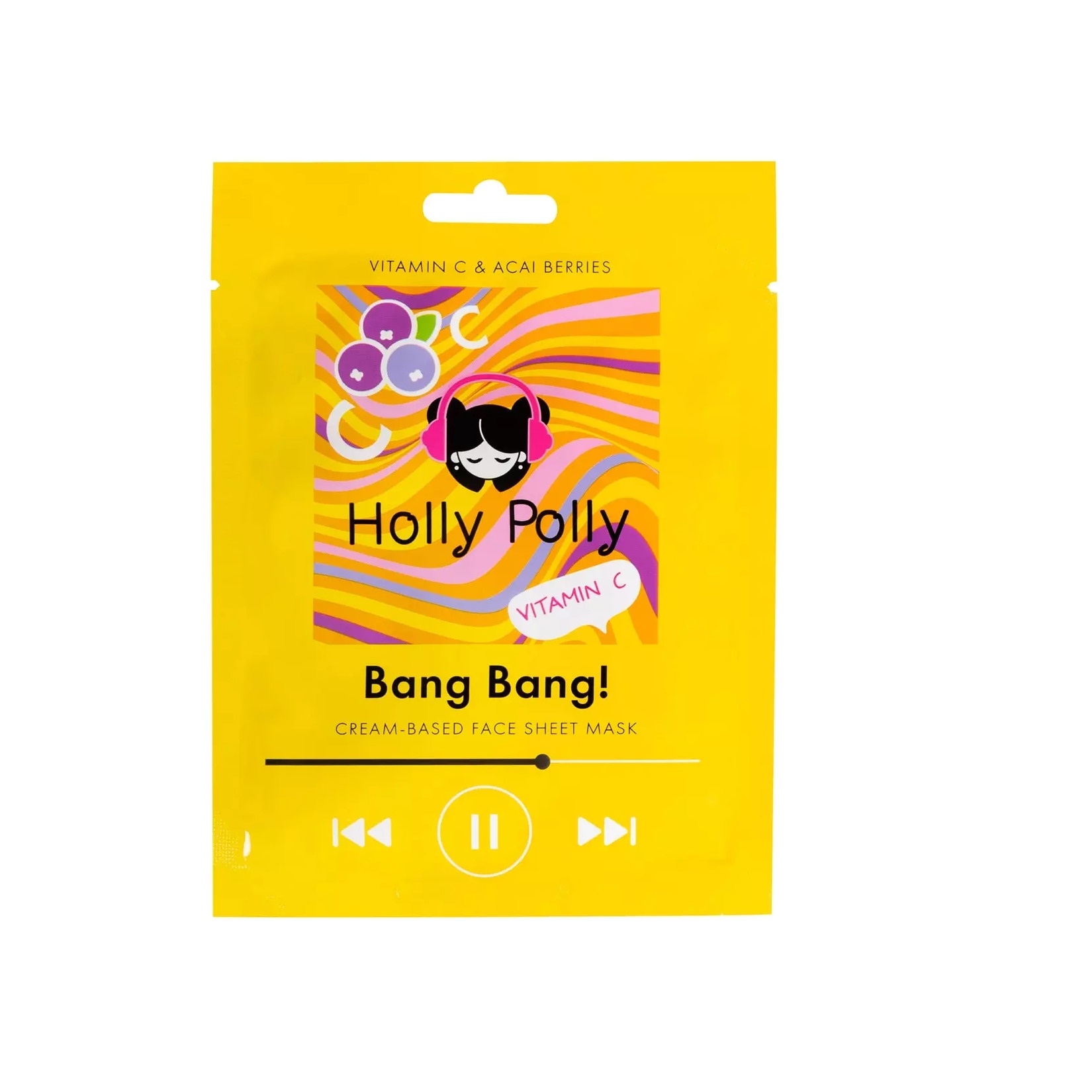 Маска для лица тканевая на кремовой основе с витамином С и Ягодами Асаи  купить в VISAGEHALL