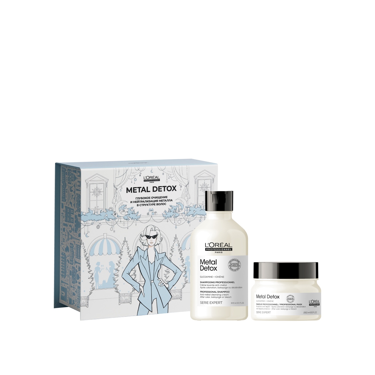 Набор: шампунь + маска для восстановления волос Metal Detox  купить в VISAGEHALL