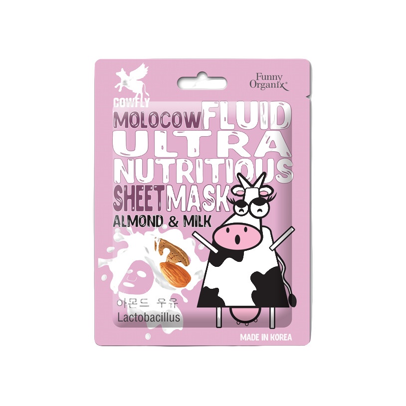 Маска-флюид тканевая Almond Milk Molocow