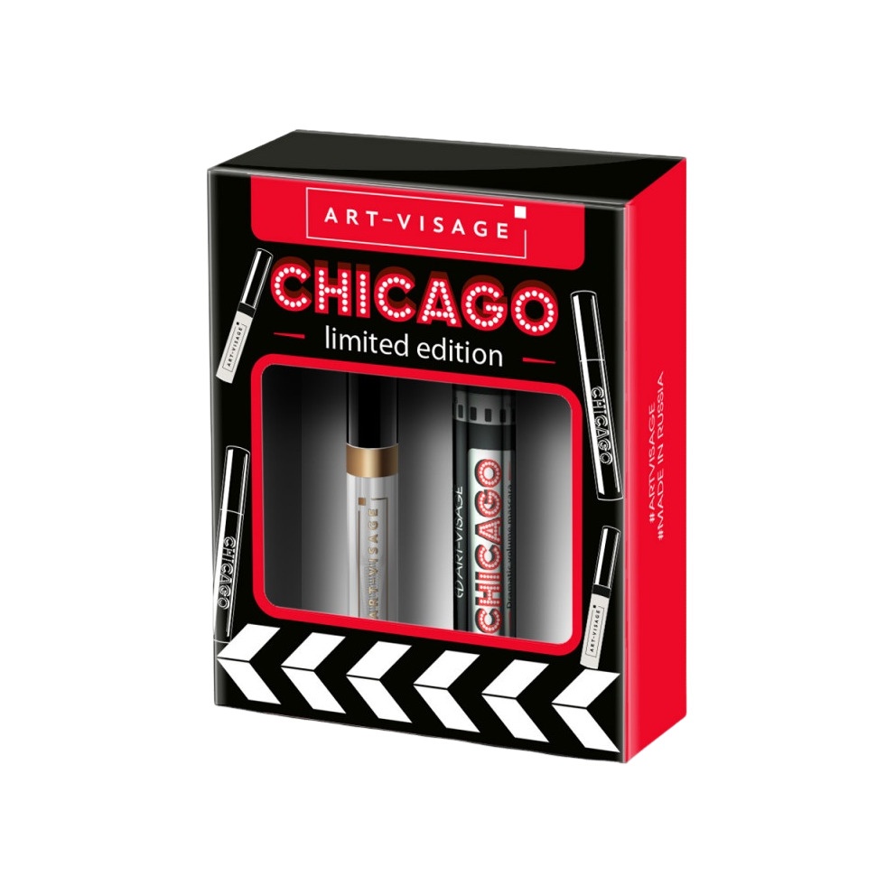 Набор Тушь для ресниц Chicago+ Гель для бровей прозрачный