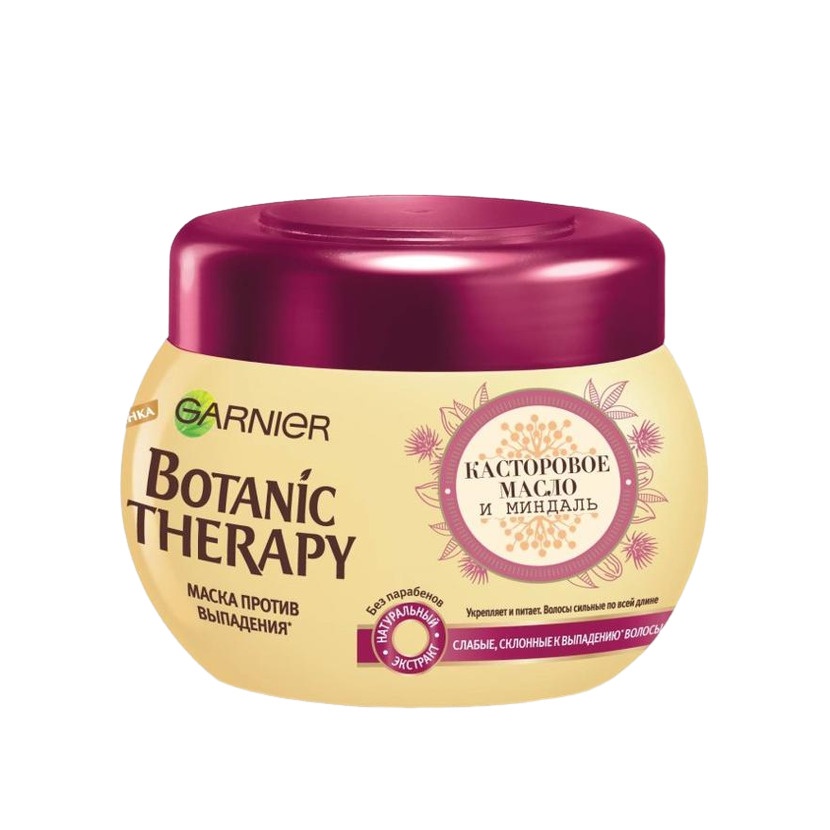 Маска для волос Касторовое масло и миндаль Botanic Therapy
