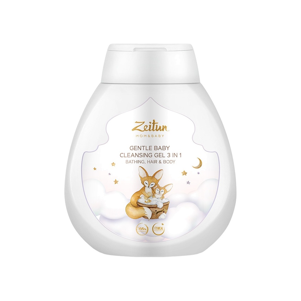 Гель детский нежный 3-в-1 для купания, очищений волос и тела