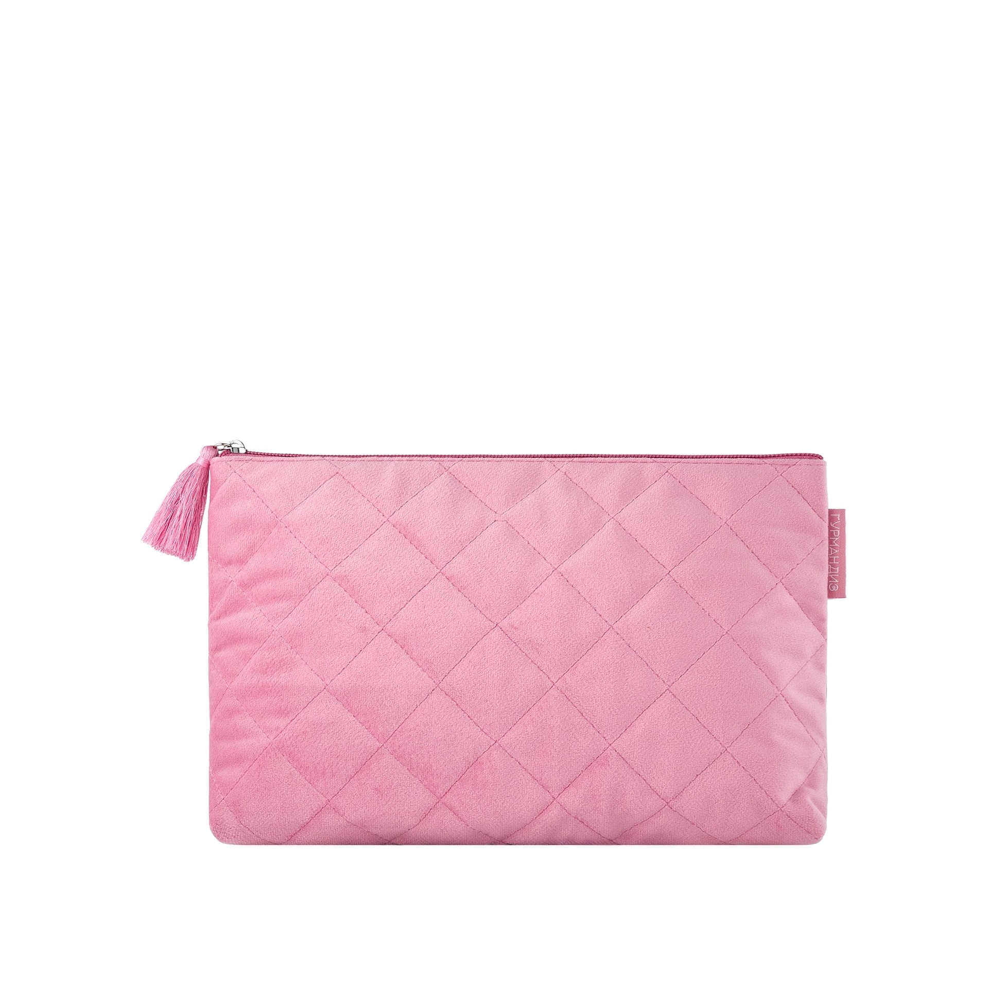 Косметичка-конверт бархатная розовая купить в VISAGEHALL