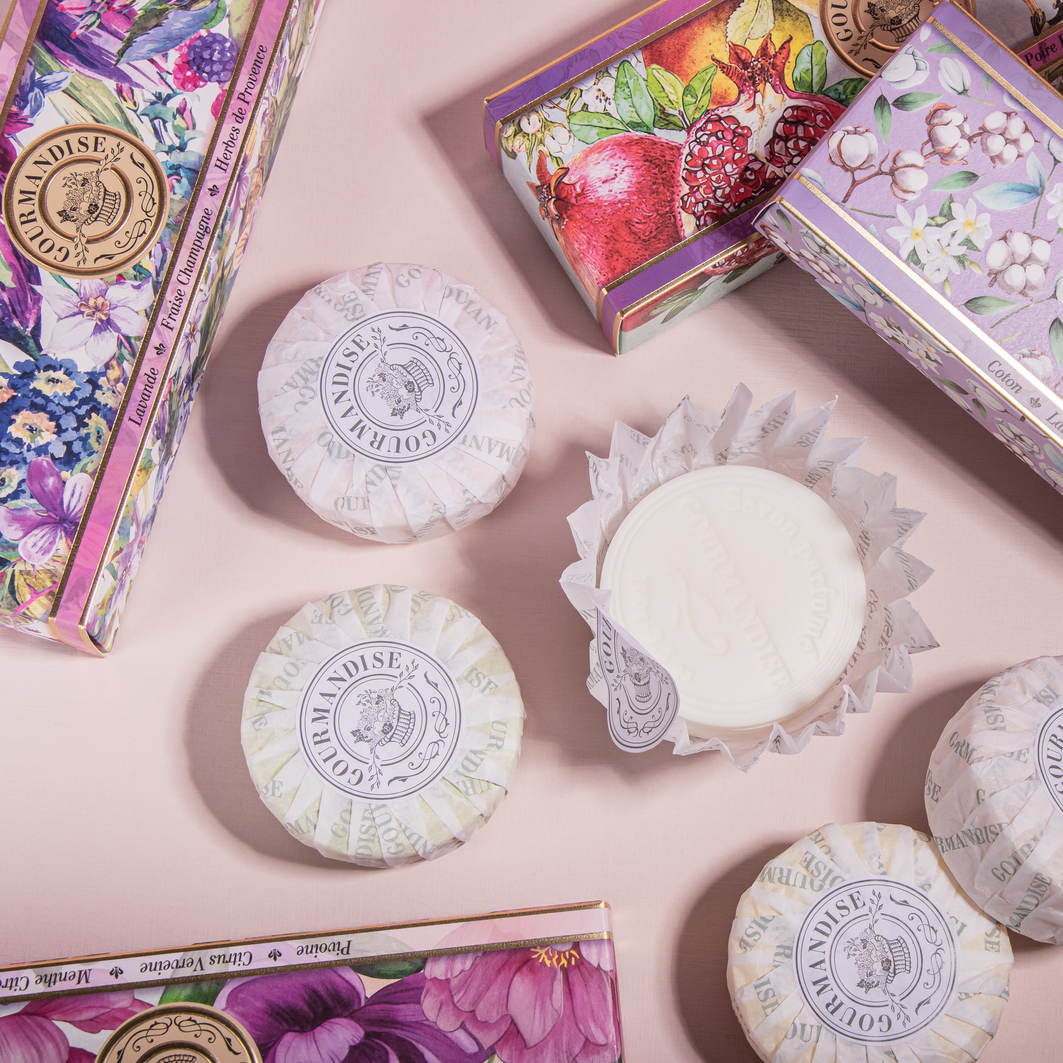 Набор мыла: Пион цитрус вербена мята лимон  купить в VISAGEHALL