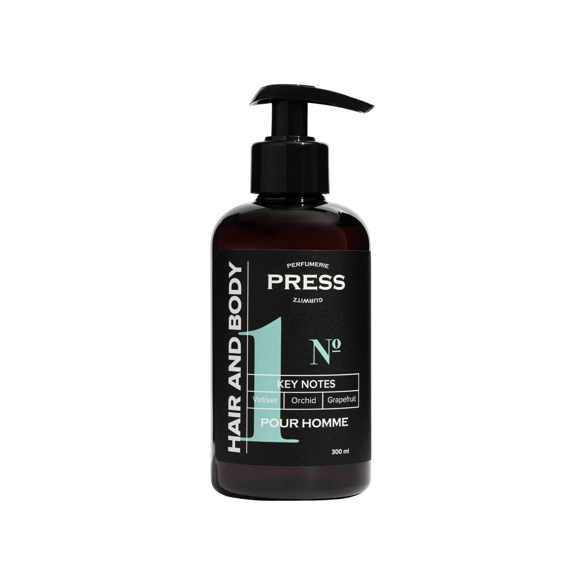 Шампунь-гель мужской 2 в 1 для волос и тела № 1 Ветивер Орхидея Грейпфрут купить в VISAGEHALL