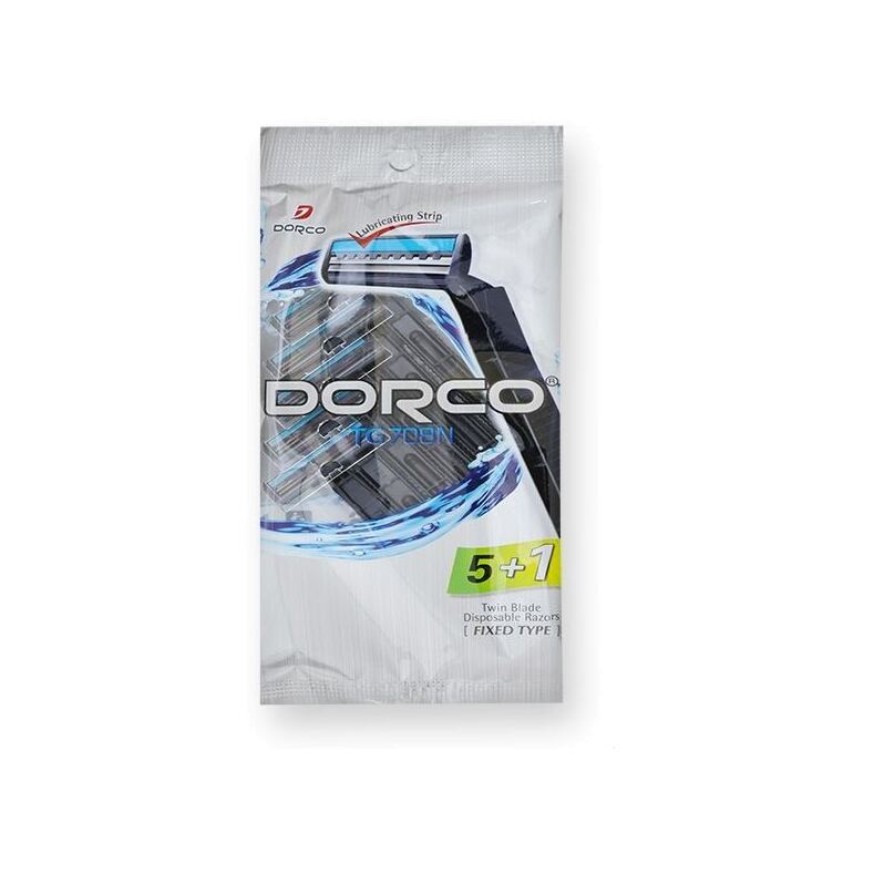 Cтанки для бритья c увлажняющей полоской одноразовые Dorco 2 5+1шт