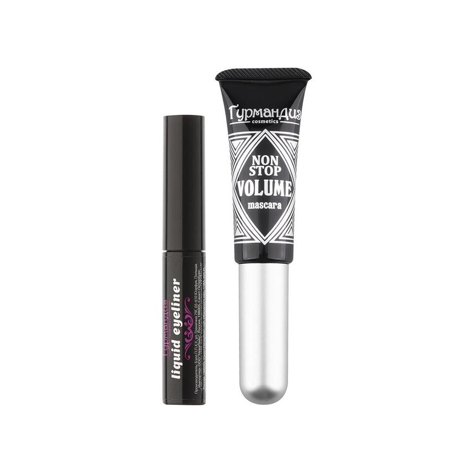 Набор для макияжа: Тушь 9мл Черная+Подводка Liquid Eyeliner купить в VISAGEHALL