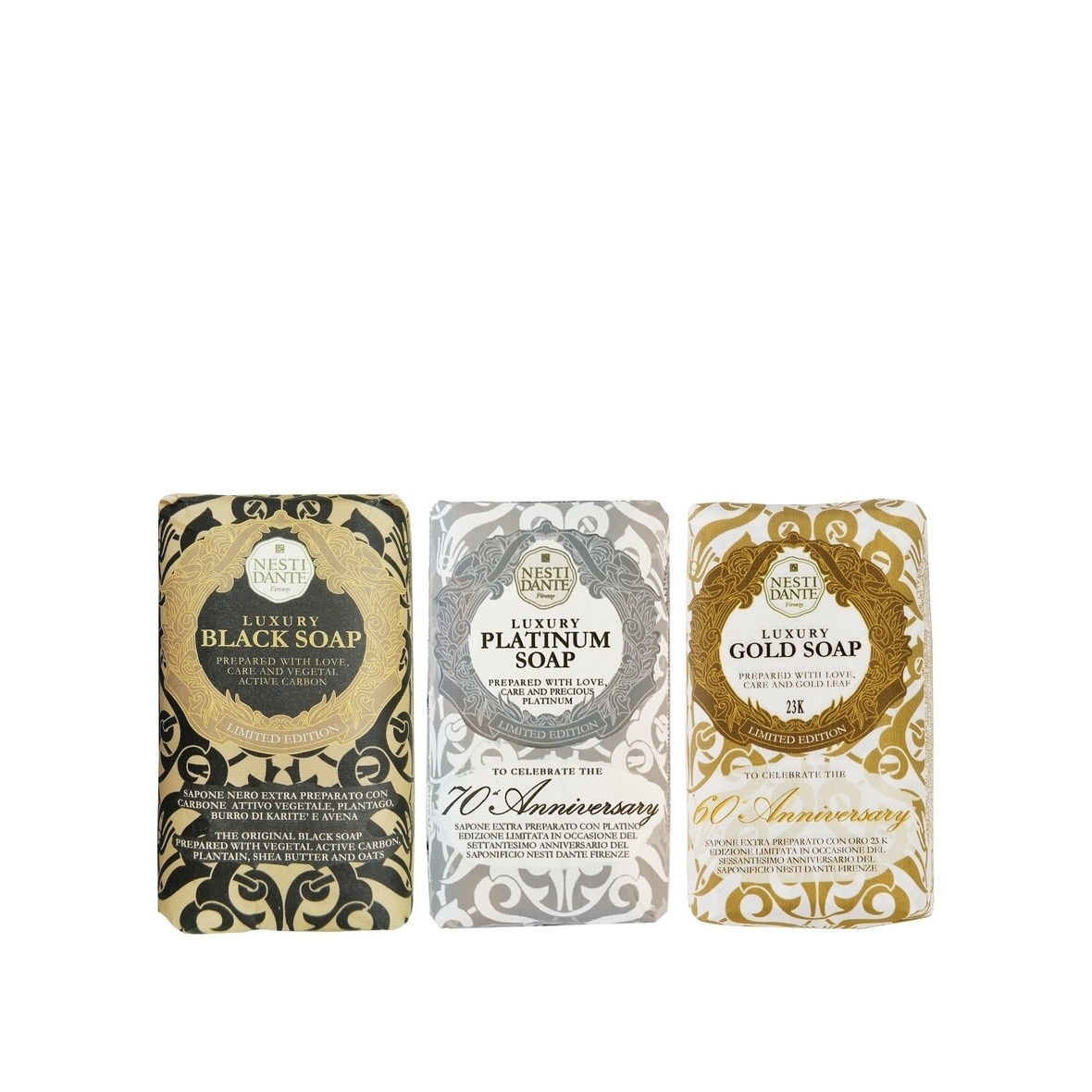 Набор мыла: Luxury Gold & Platinum & Black 3х250г купить в VISAGEHALL