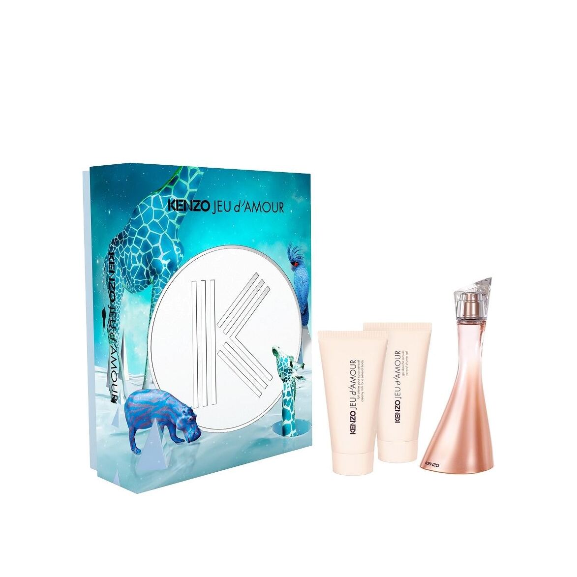 Набор KENZO JEU D’AMOUR edp 50мл+Кремовое молочко для тела 50мл+Гель для душа 50мл купить в VISAGEHALL