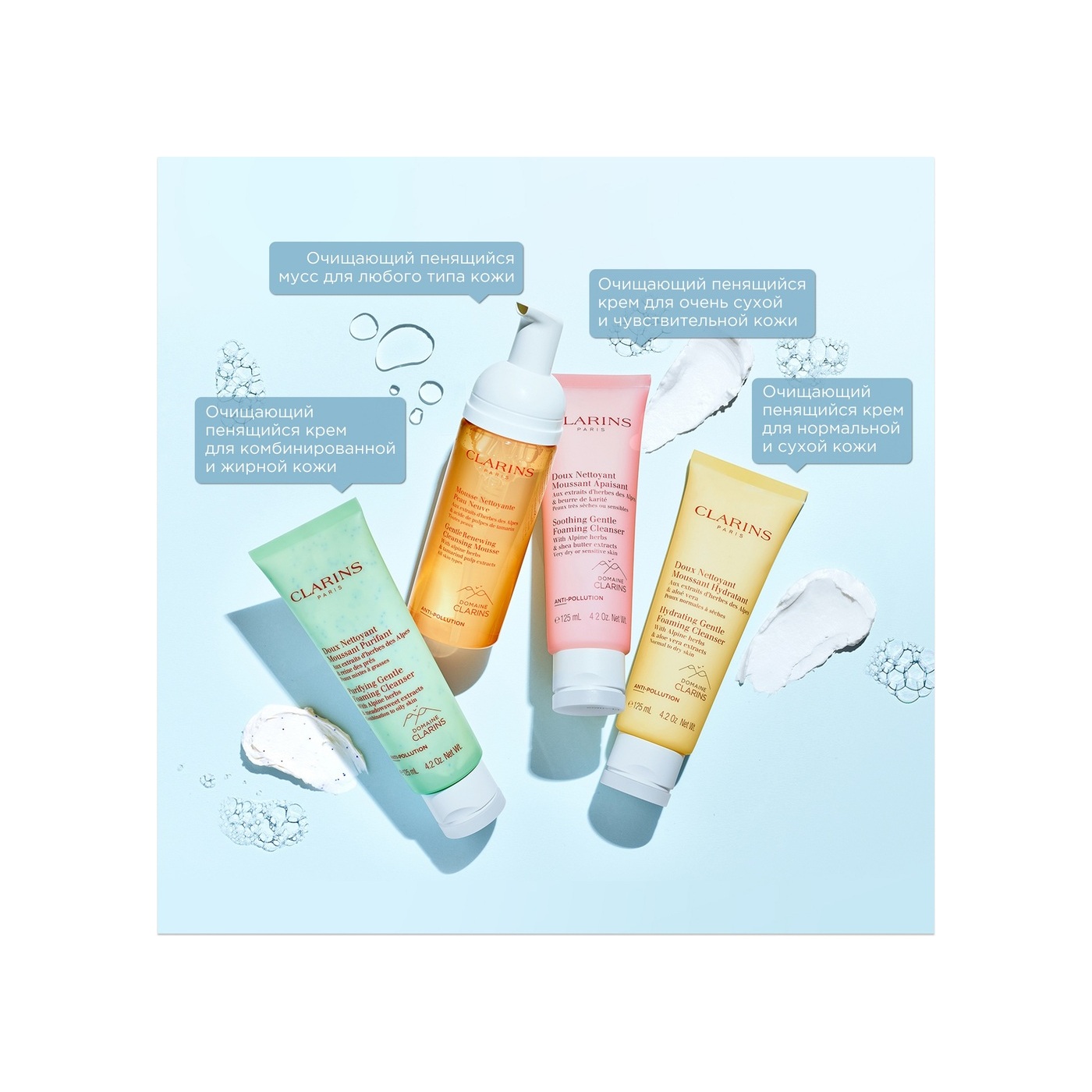 Крем очищающий для нормальной и сухой кожи Doux Nettoyant Moussant Hydratant купить в VISAGEHALL