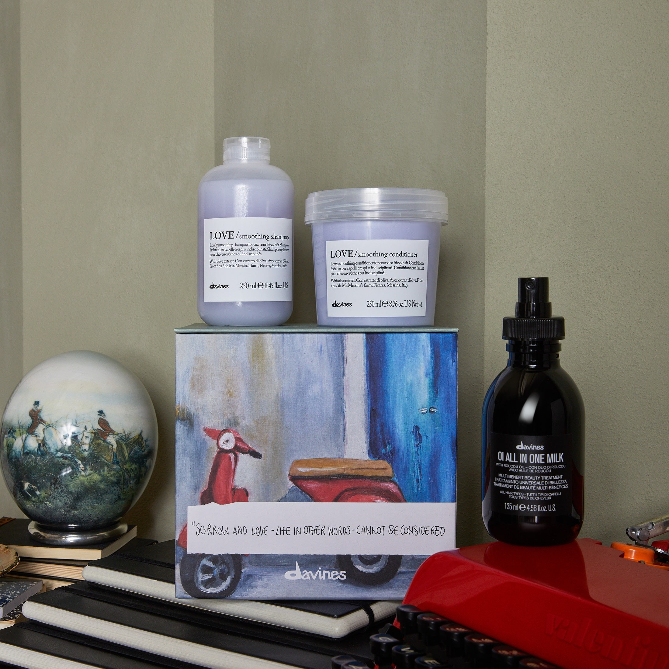 Набор: шампунь+кондиционер+молочко OI Love Smoothing  купить в VISAGEHALL