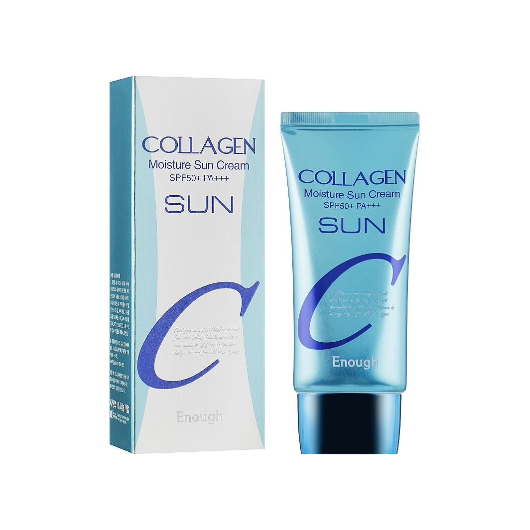Крем солнцезащитный с коллагеном Collagen Moisture Sun Cream SPF50+ PA+++ купить в VISAGEHALL