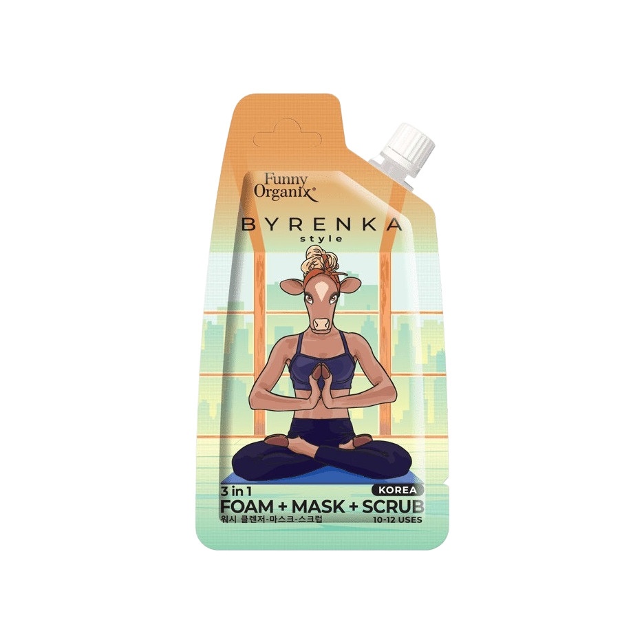 Пенка-маска-скраб для умывания концентрированная 3в1