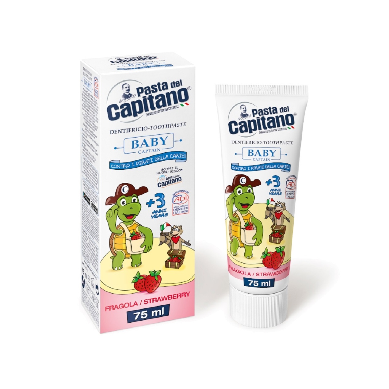 Зубная паста детская клубничная Baby Strawberry +3 купить в VISAGEHALL