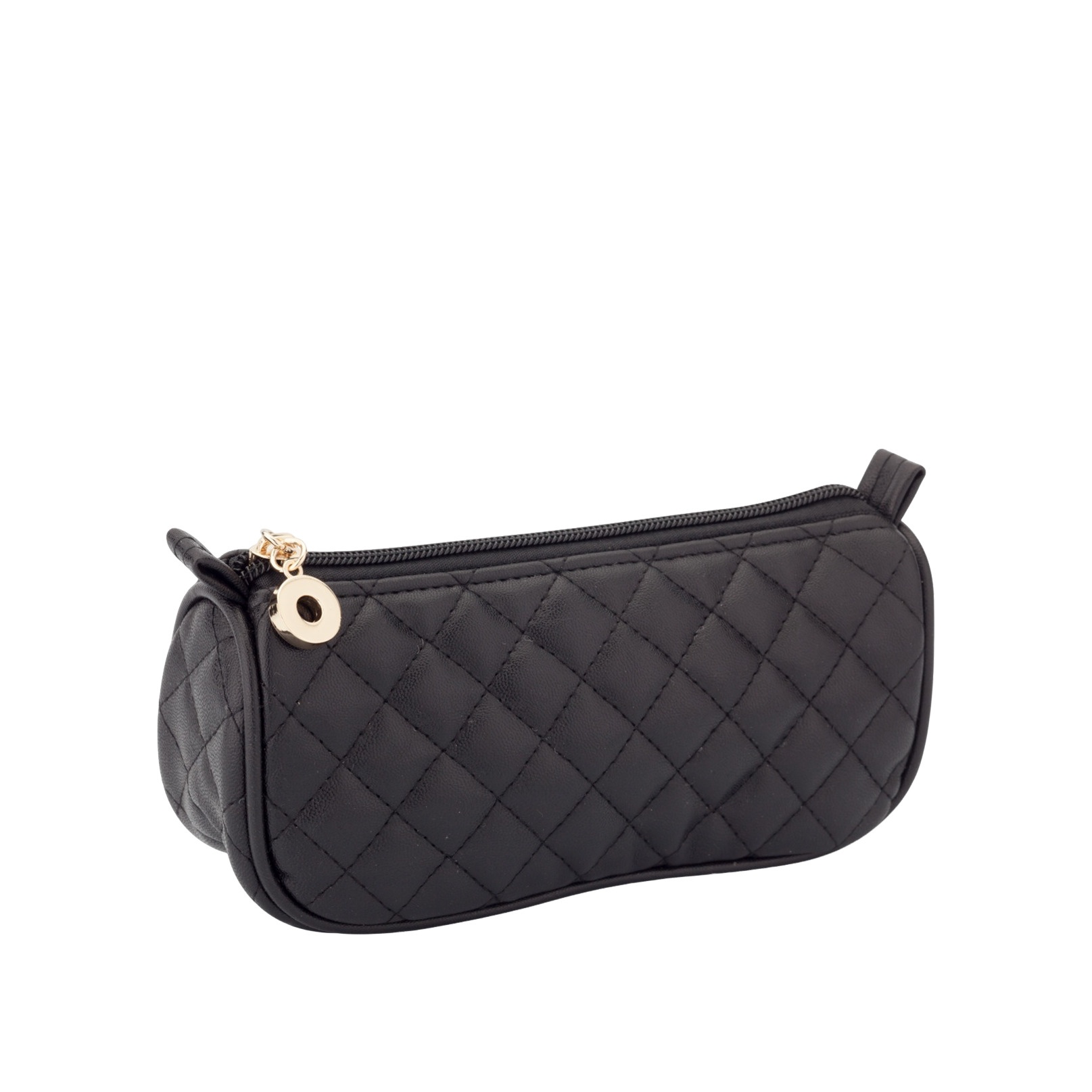 Косметичка стеганая черная малая купить в VISAGEHALL