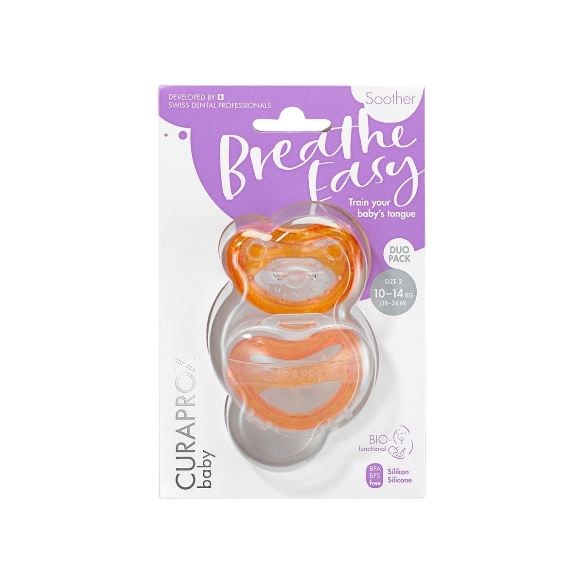 Набор из двух оранжевых сосок-пустышек, размер 2 купить в VISAGEHALL