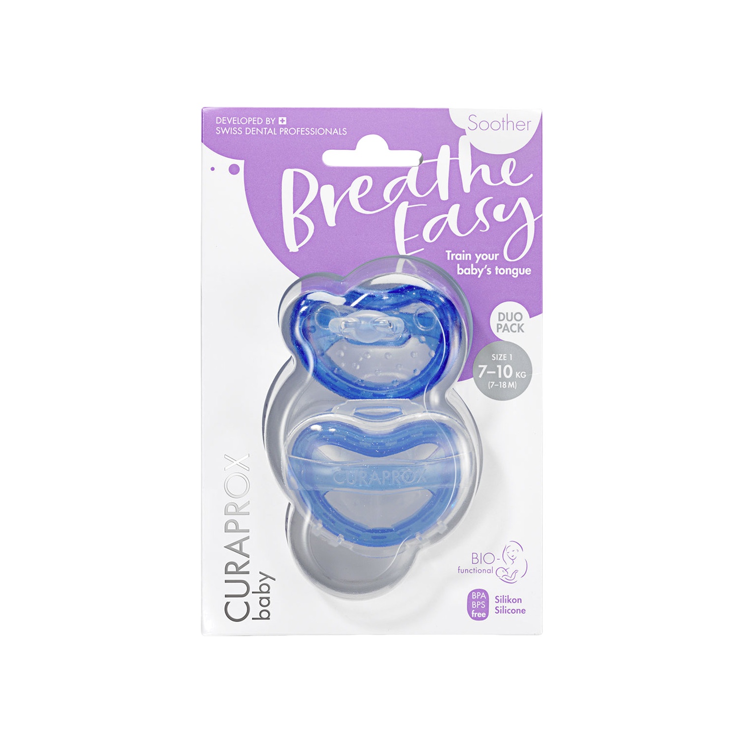 Набор из двух голубых сосок-пустышек, размер 1 купить в VISAGEHALL