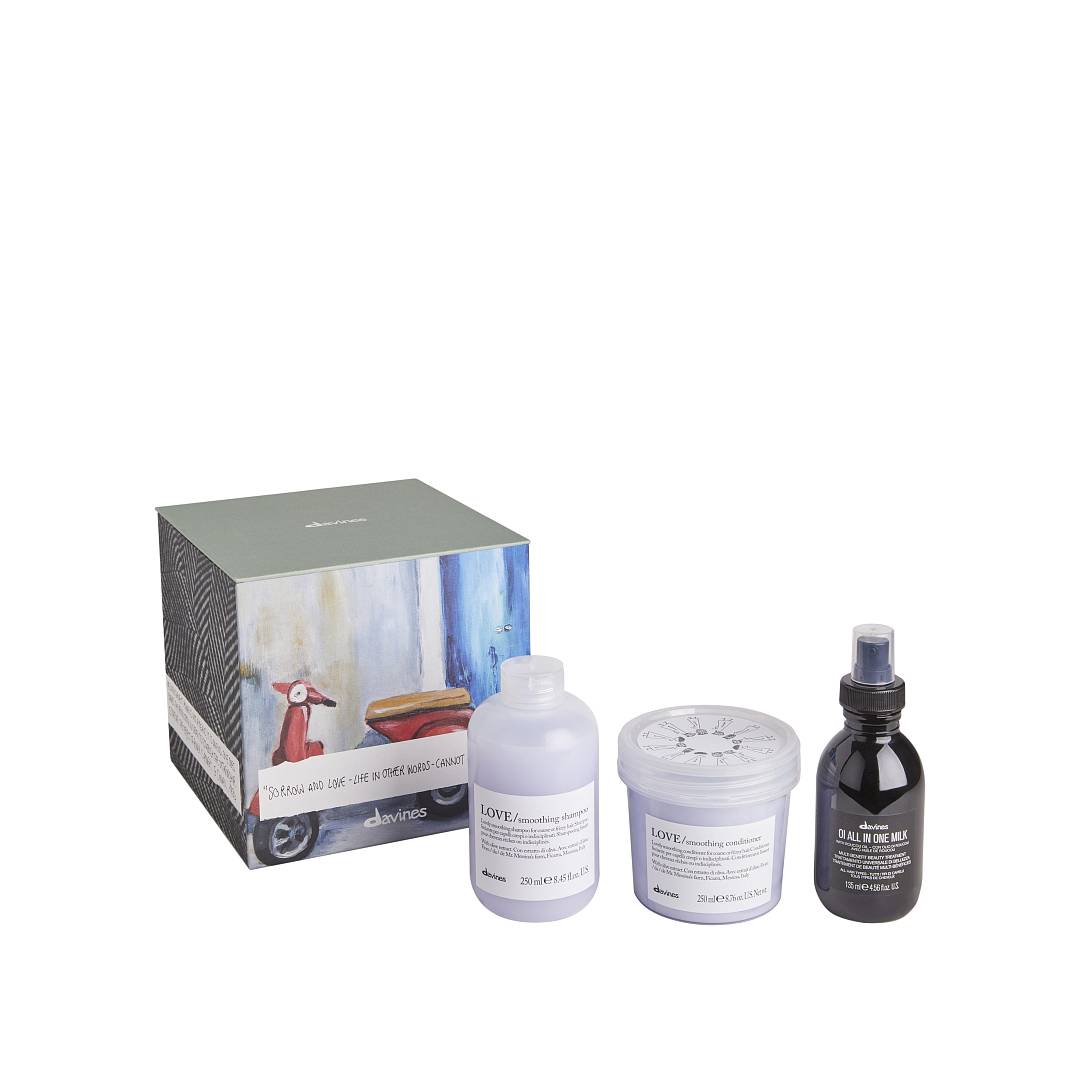 Набор: шампунь+кондиционер+молочко OI Love Smoothing 