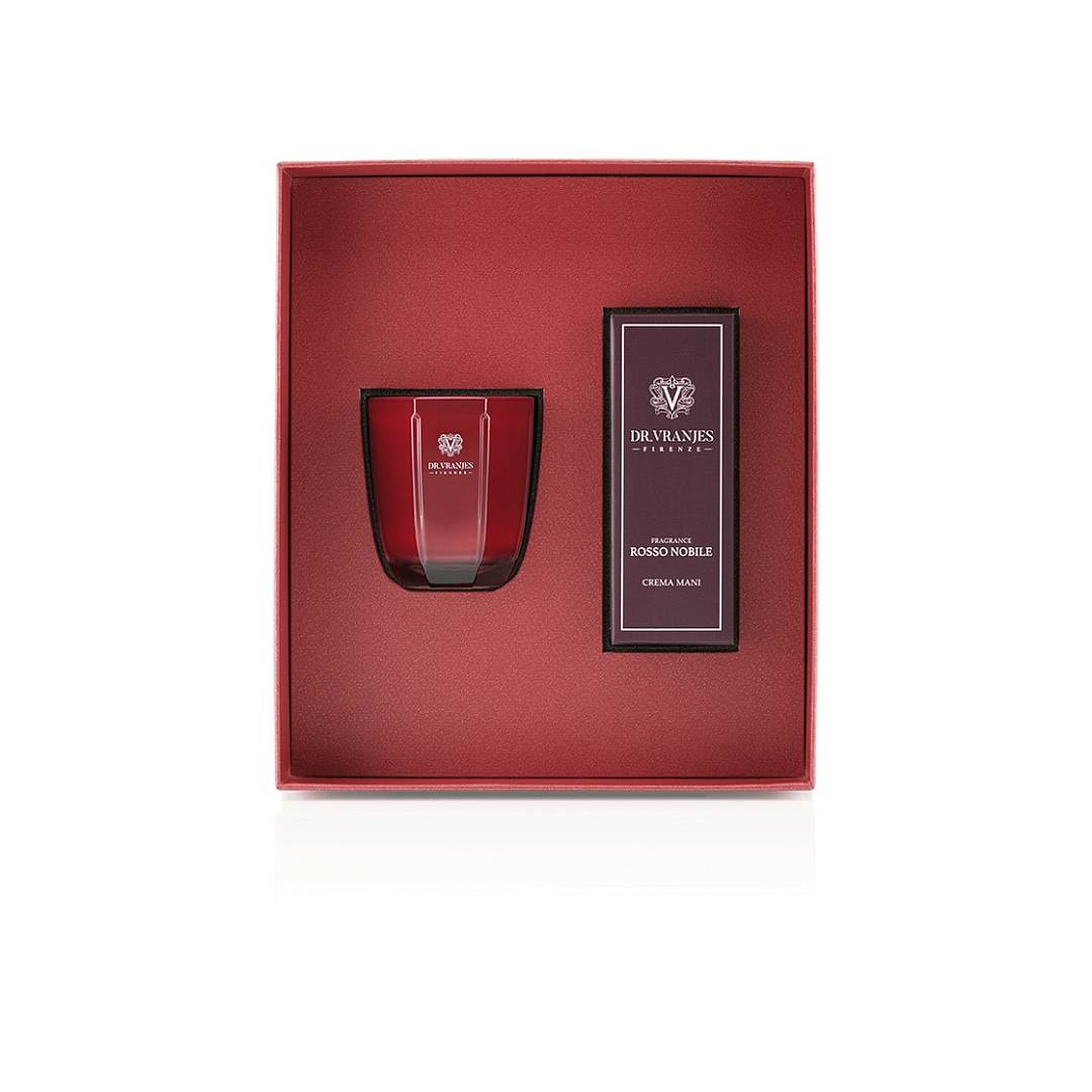 Набор Rosso Nobile: Свеча 80г + Крем для рук 50мл