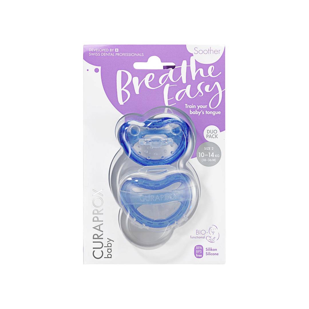 Набор из двух голубых сосок-пустышек, размер 2