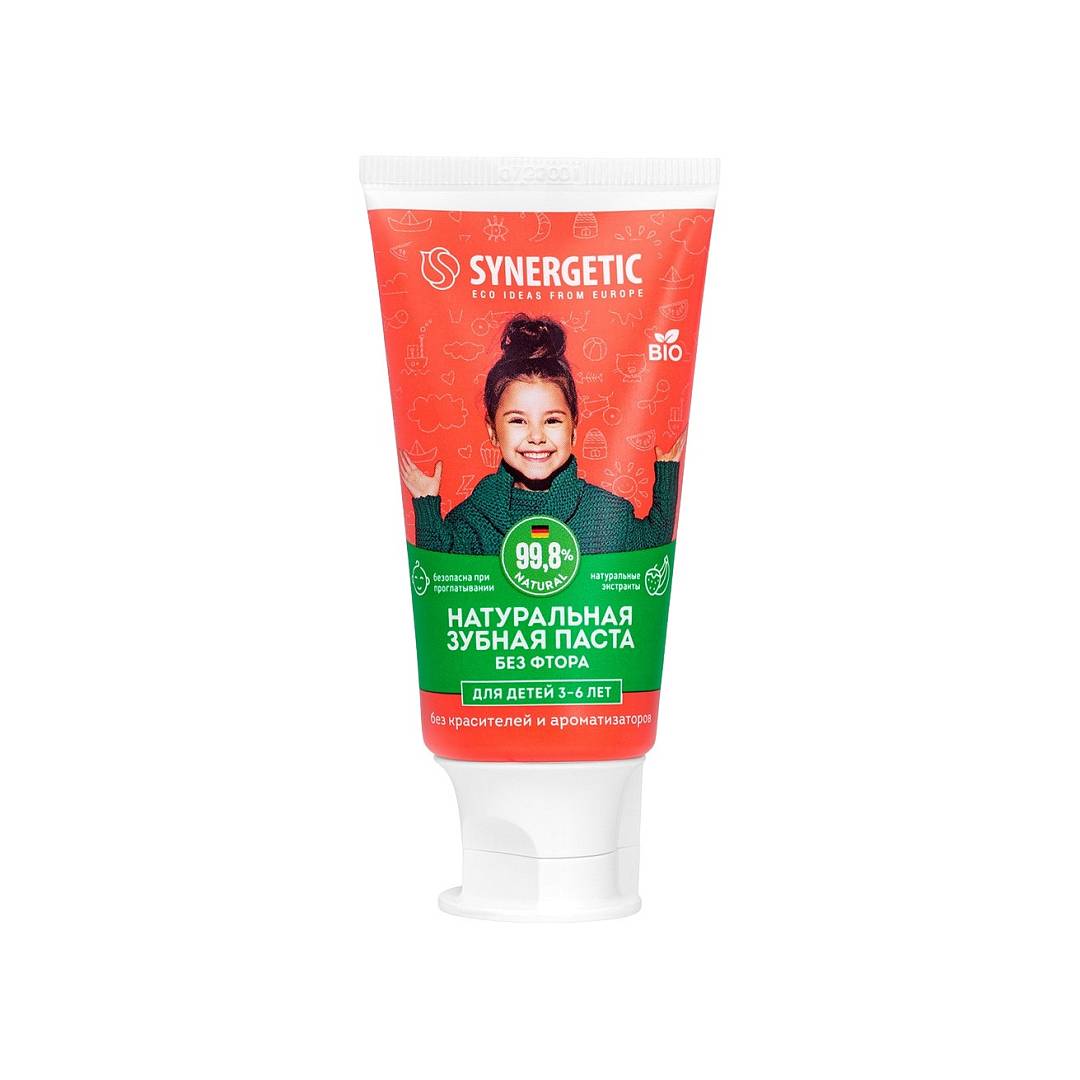 Зубная паста детская клубничка и банан от 3 до 6 лет