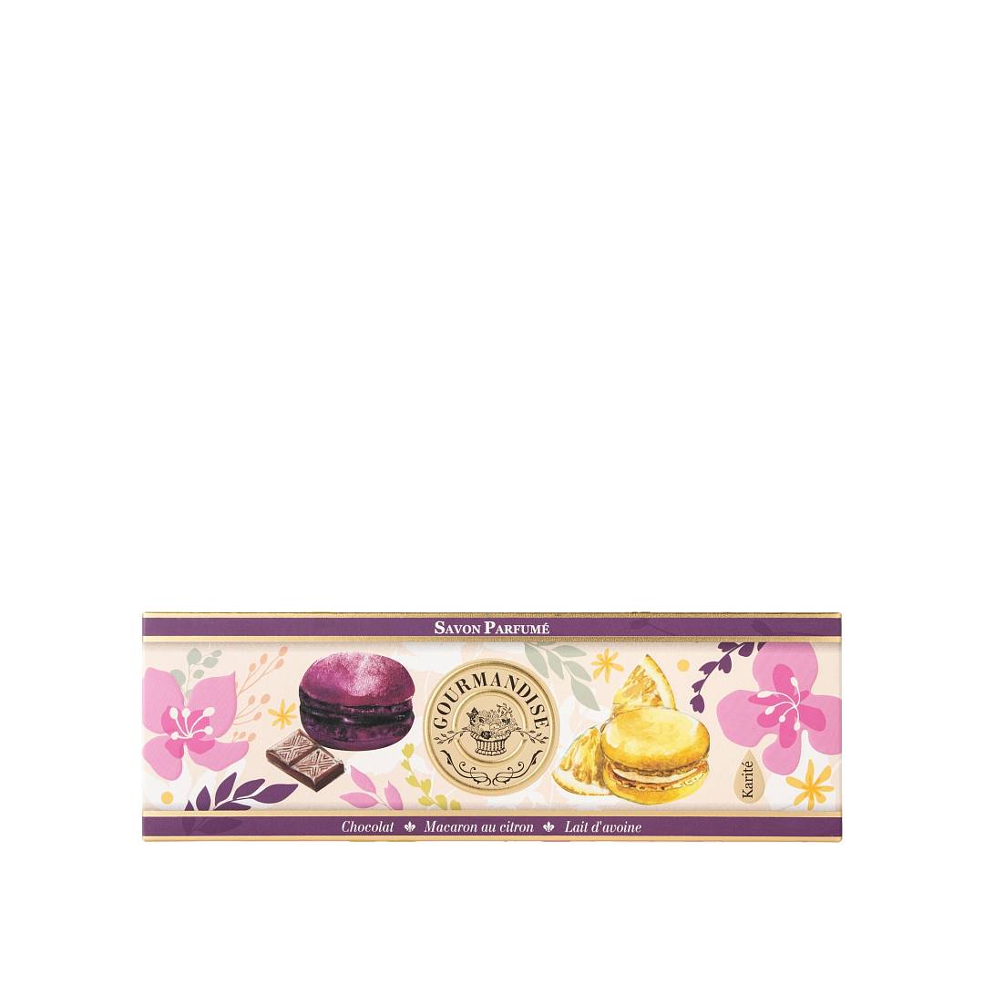 Набор мыла натурального Шоколад, Лимонный макарон, Овсяное молочко