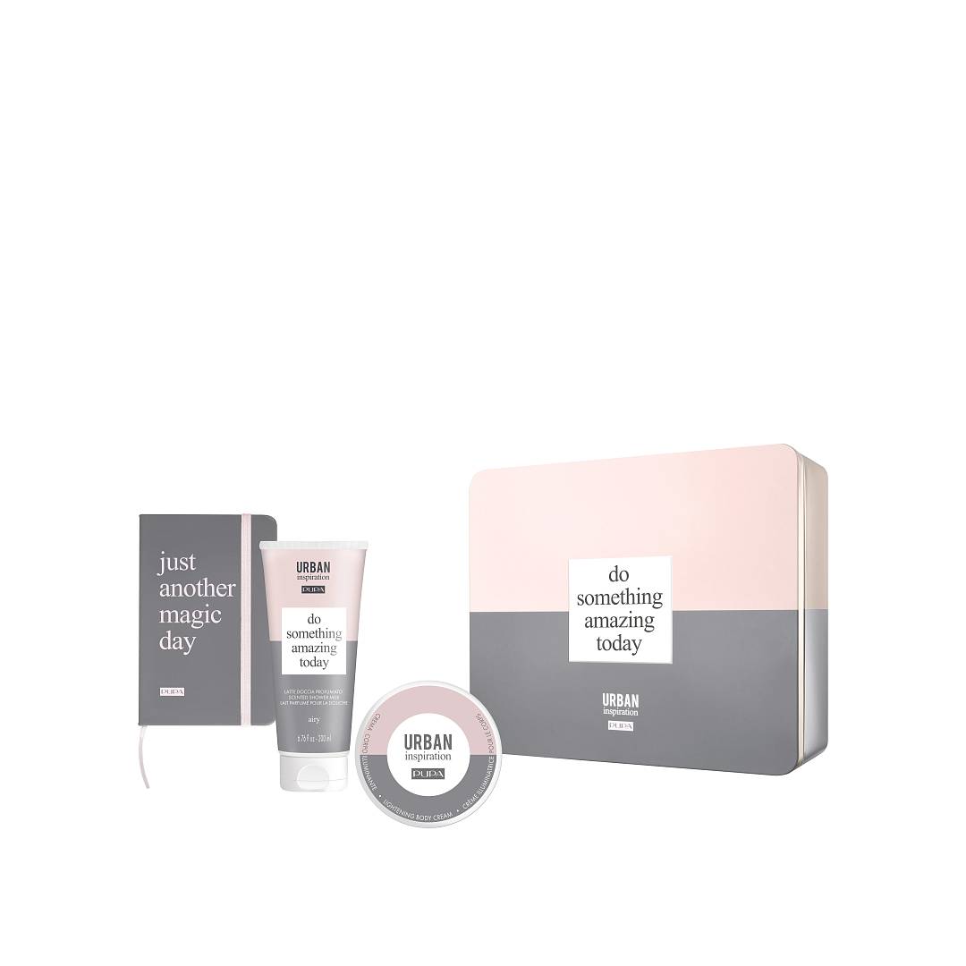 Набор Urban Inspiration Airy Молочко для душа 200 мл + Крем для тела 100 мл + Блокнот