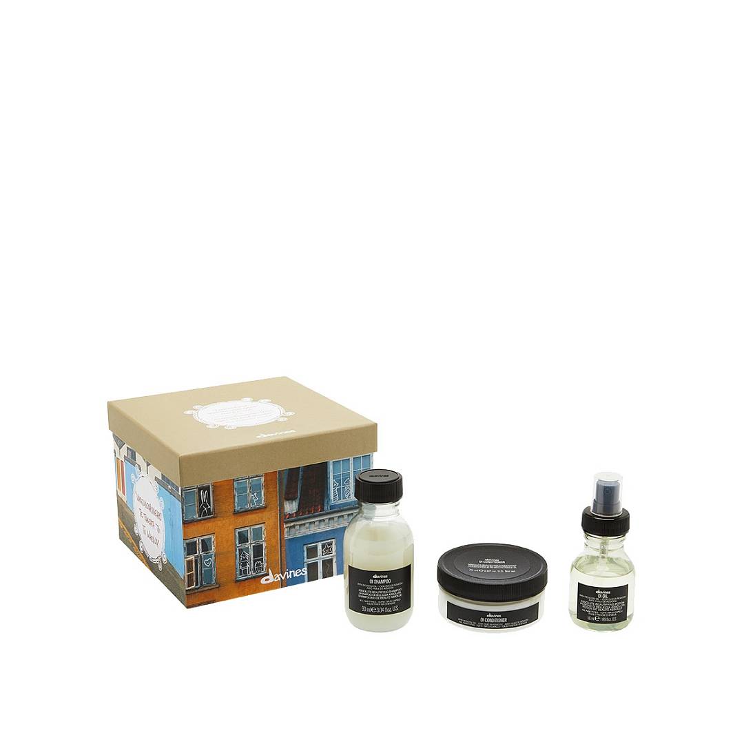 Тревел-набор для абсолютной красоты волос: шампунь + кондиционер + масло OI