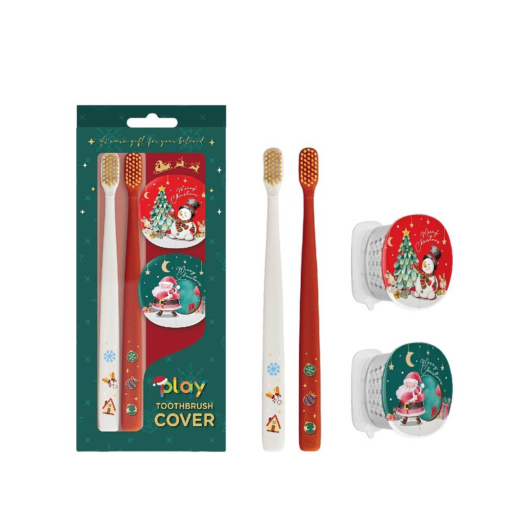 Набор из лимитированной новогодней сери «Xmas» 2 щетки белая + красная