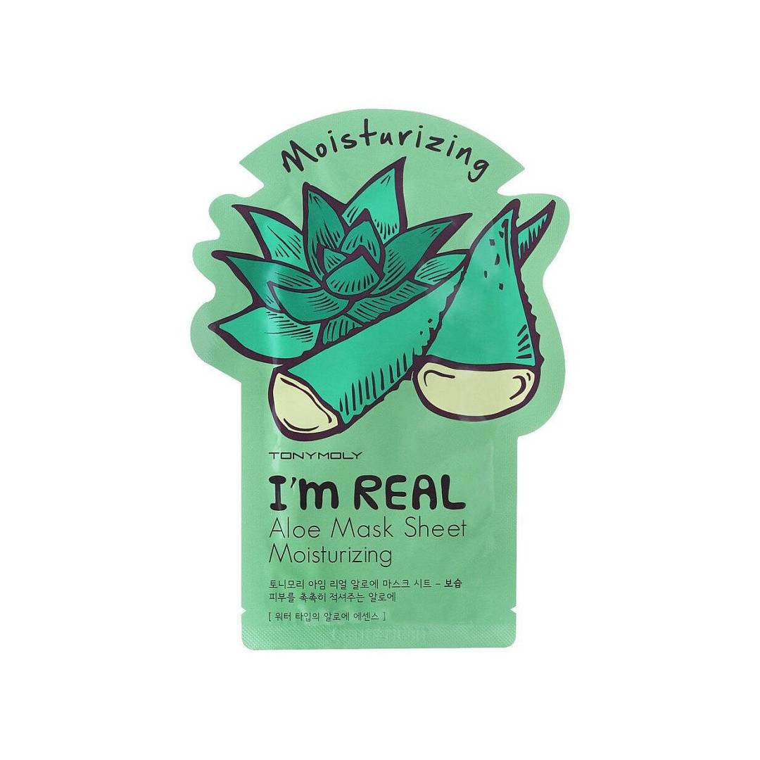 Маска для лица тканевая с экстрактом алоэ I'm Real Aloe 21мл