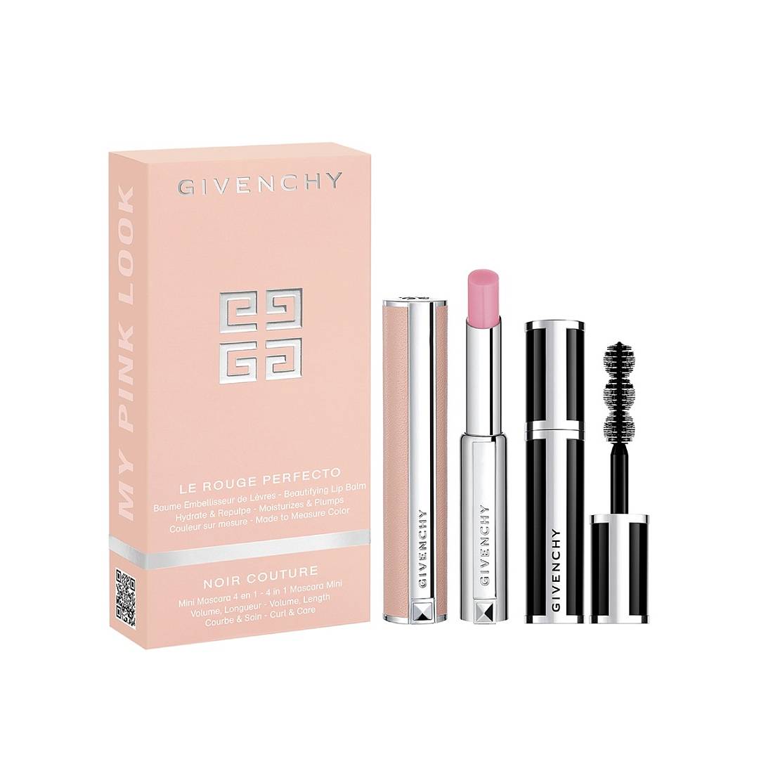 Набор My Pink Look: Бальзам Le Rouge Perfecto 01 + Тушь-мини Noir Couture