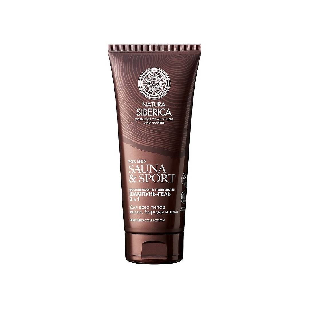 Шампунь-гель 3 в 1 для волос, бороды и тела Sauna & Sport for Men