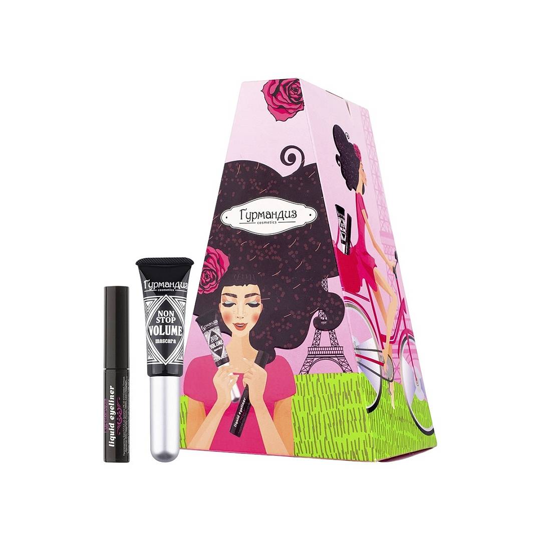 Набор для макияжа: Тушь 9мл Черная+Подводка Liquid Eyeliner
