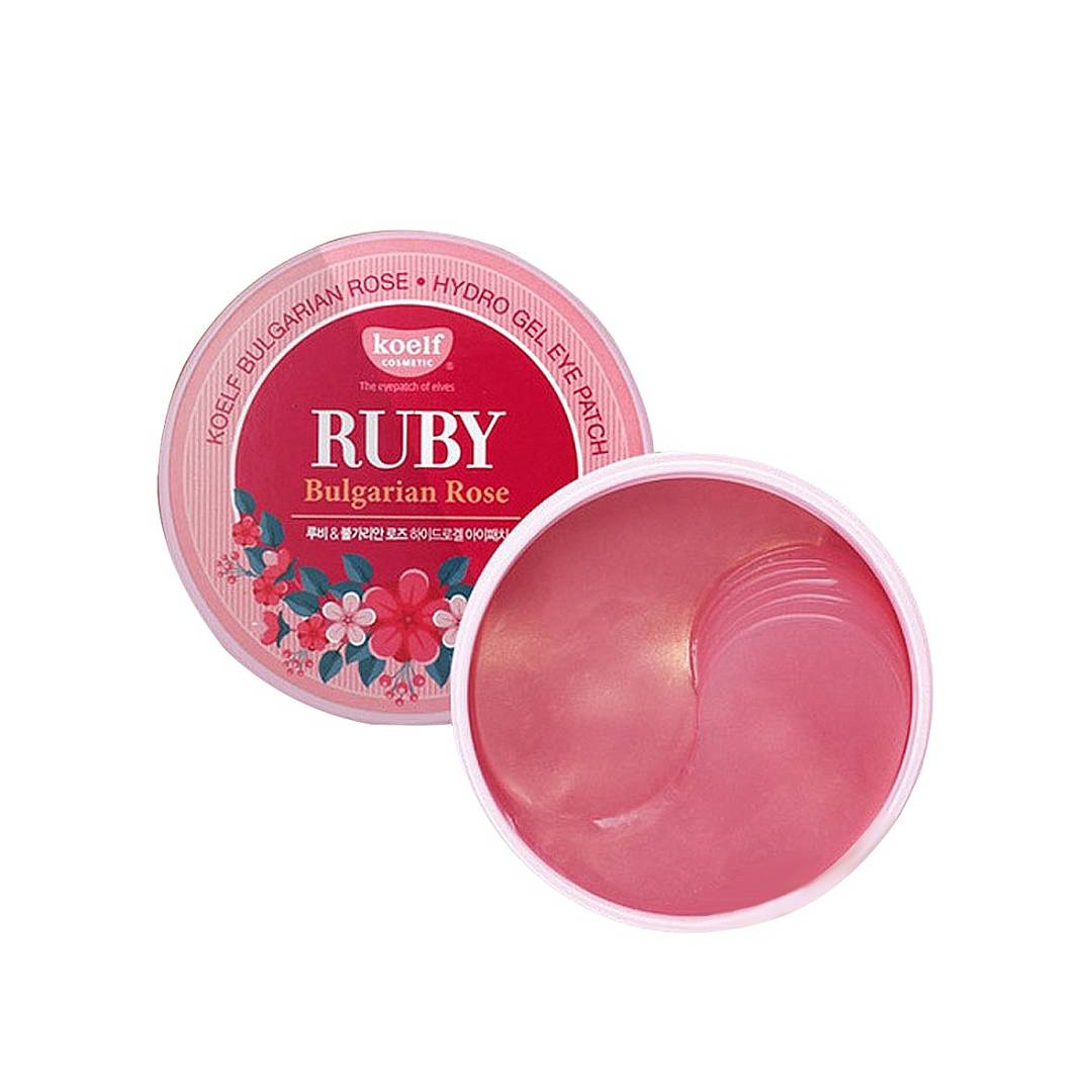 Патчи для кожи вокруг глаз гидрогелевые с рубиновой пудрой Koelf Hydro Gel Eye
