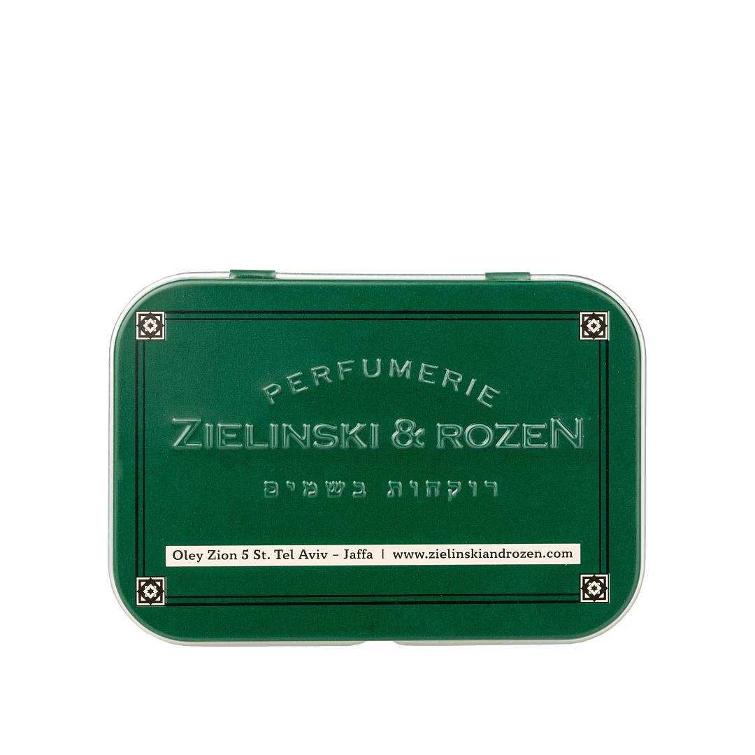 Твердое мыло в алюминиевой коробке Кожа, Черный перец, Табак