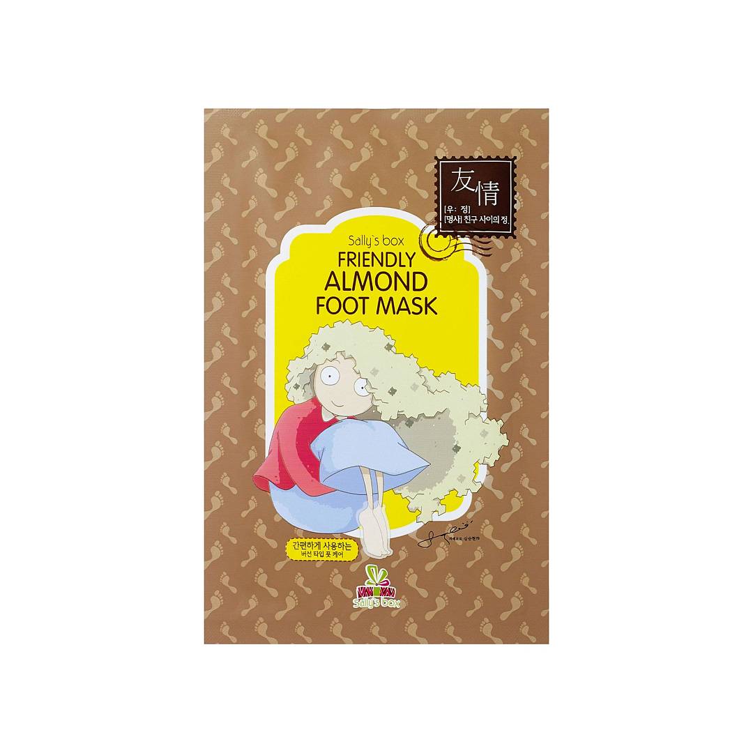 Маска-носки тканевая для ног с миндалем Подружки