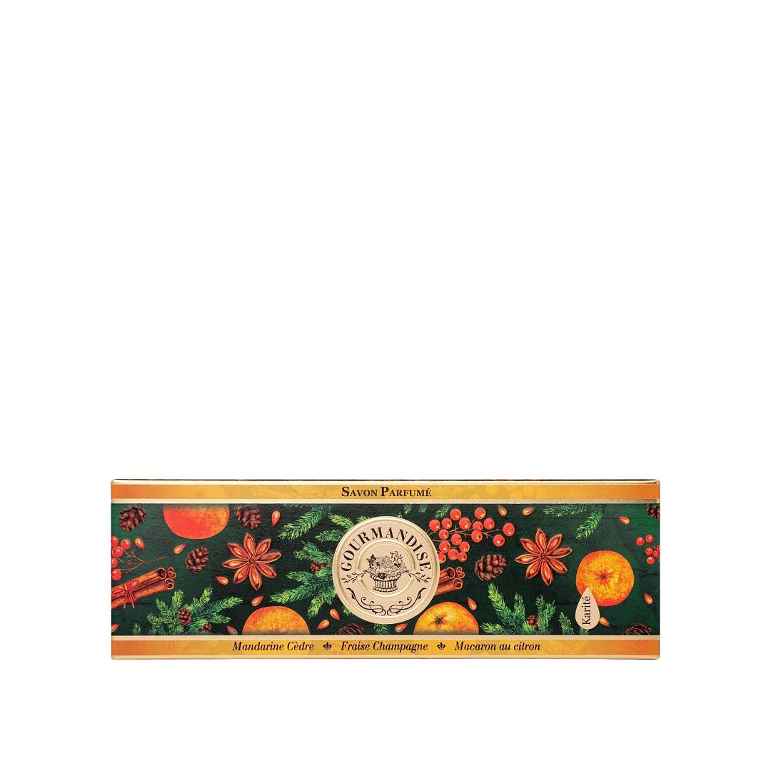 Набор мыла: Мандарин кедр, клубника в шампанском, лимонный макарон