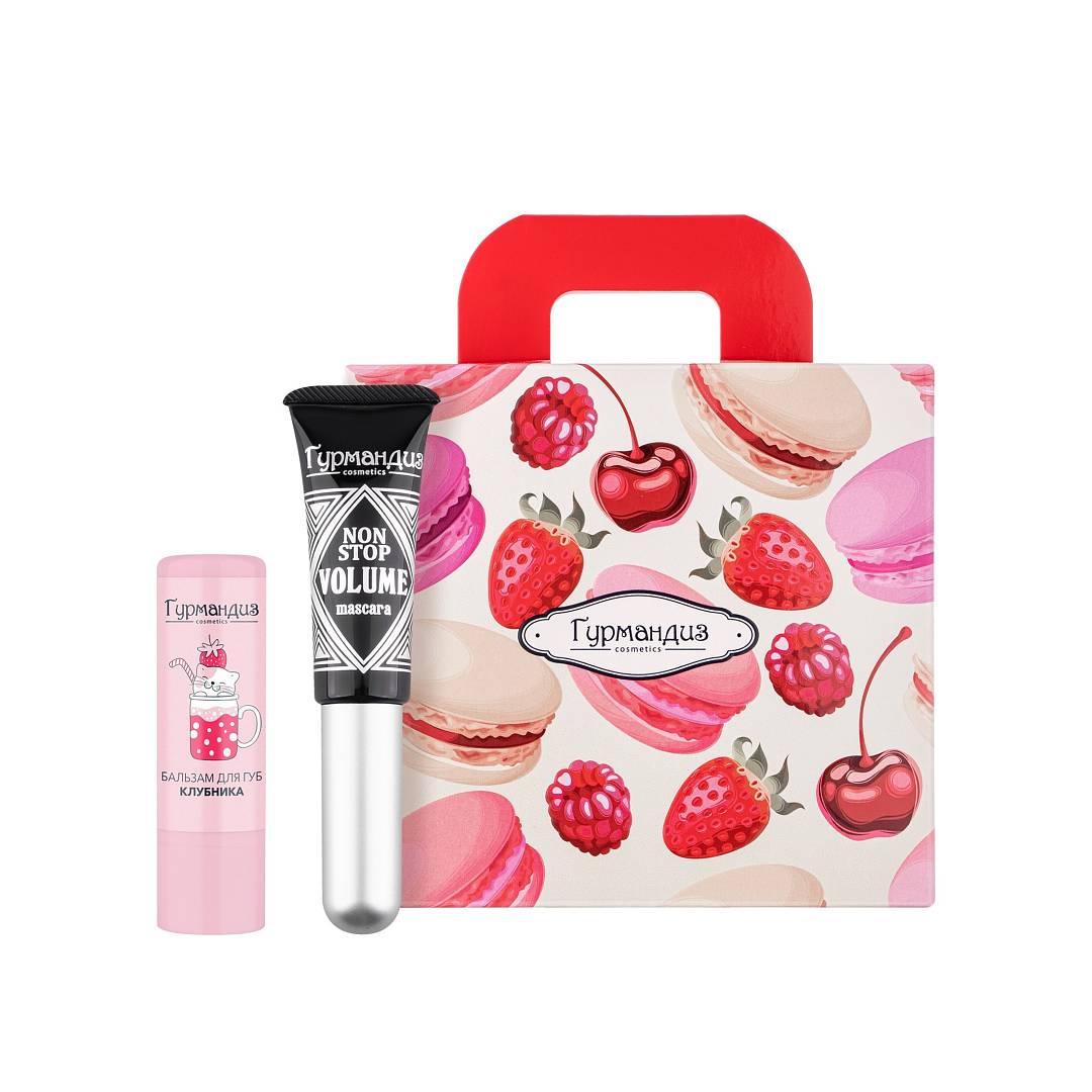 Набор подарочный: Тушь для ресниц Черная + Бальзам для губ