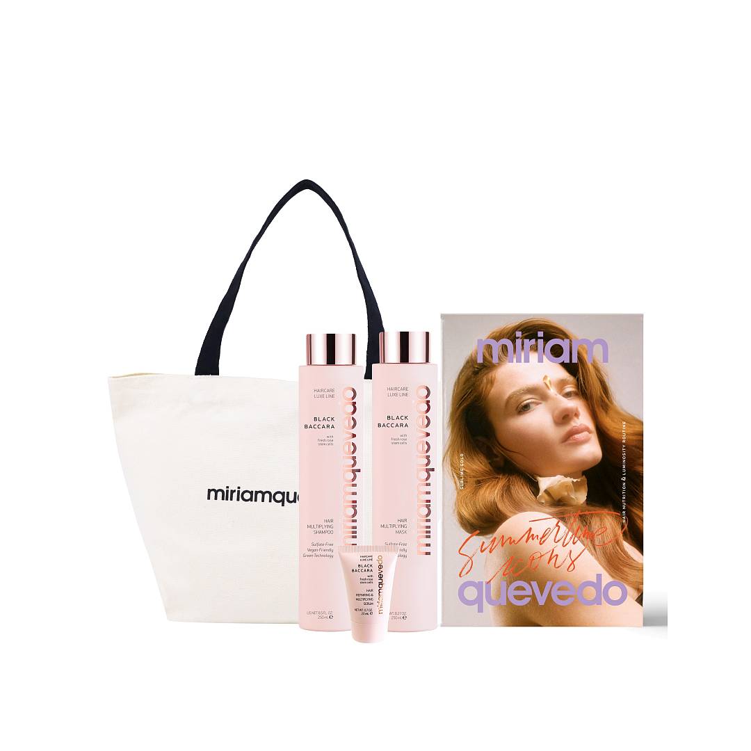 Набор для уплотнения и объема волос: шампунь + маска + крем-сыворотка Black Baccara