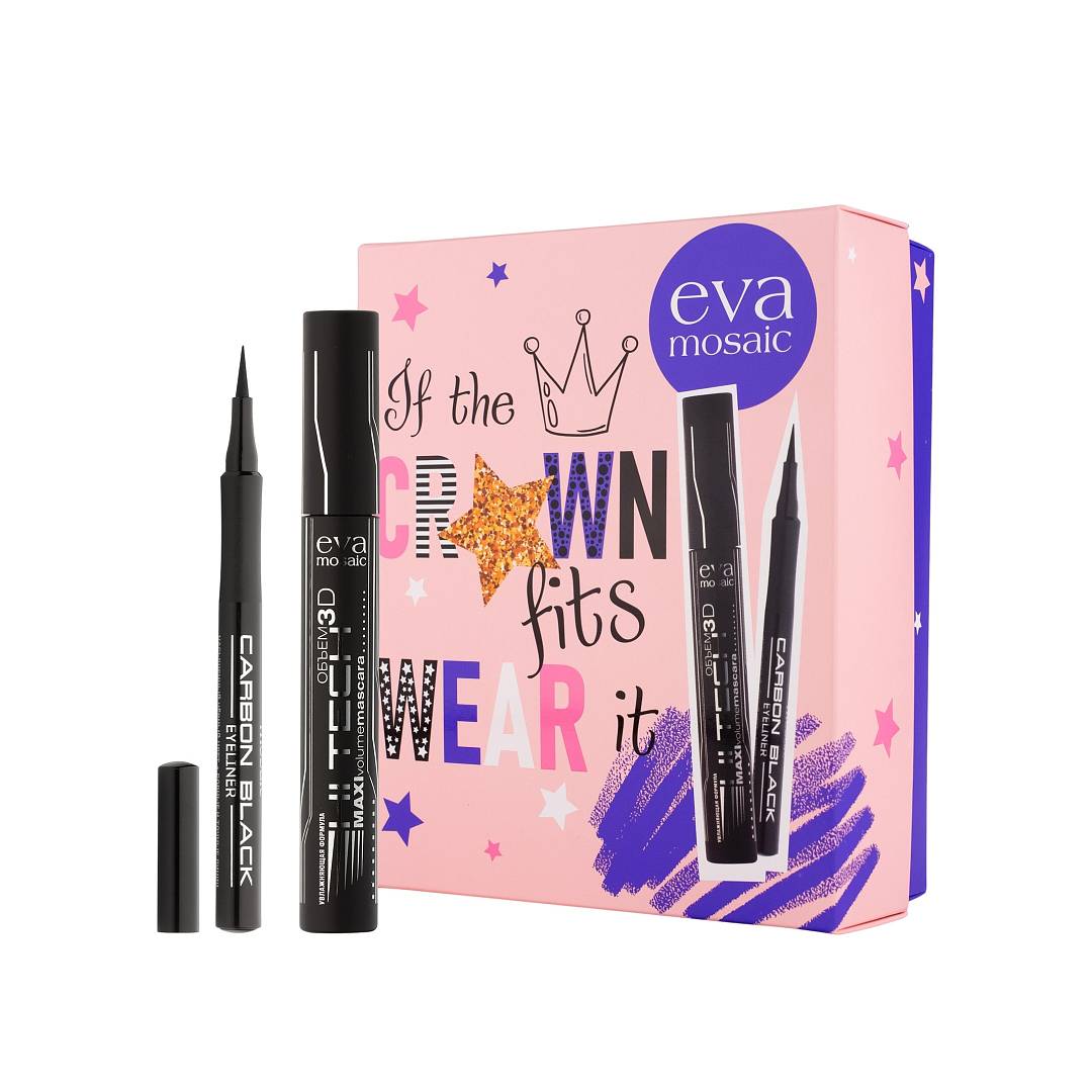 Набор: Тушь для ресниц Хай-Тек Черная + Подводка для глаз Carbon Black Черная 