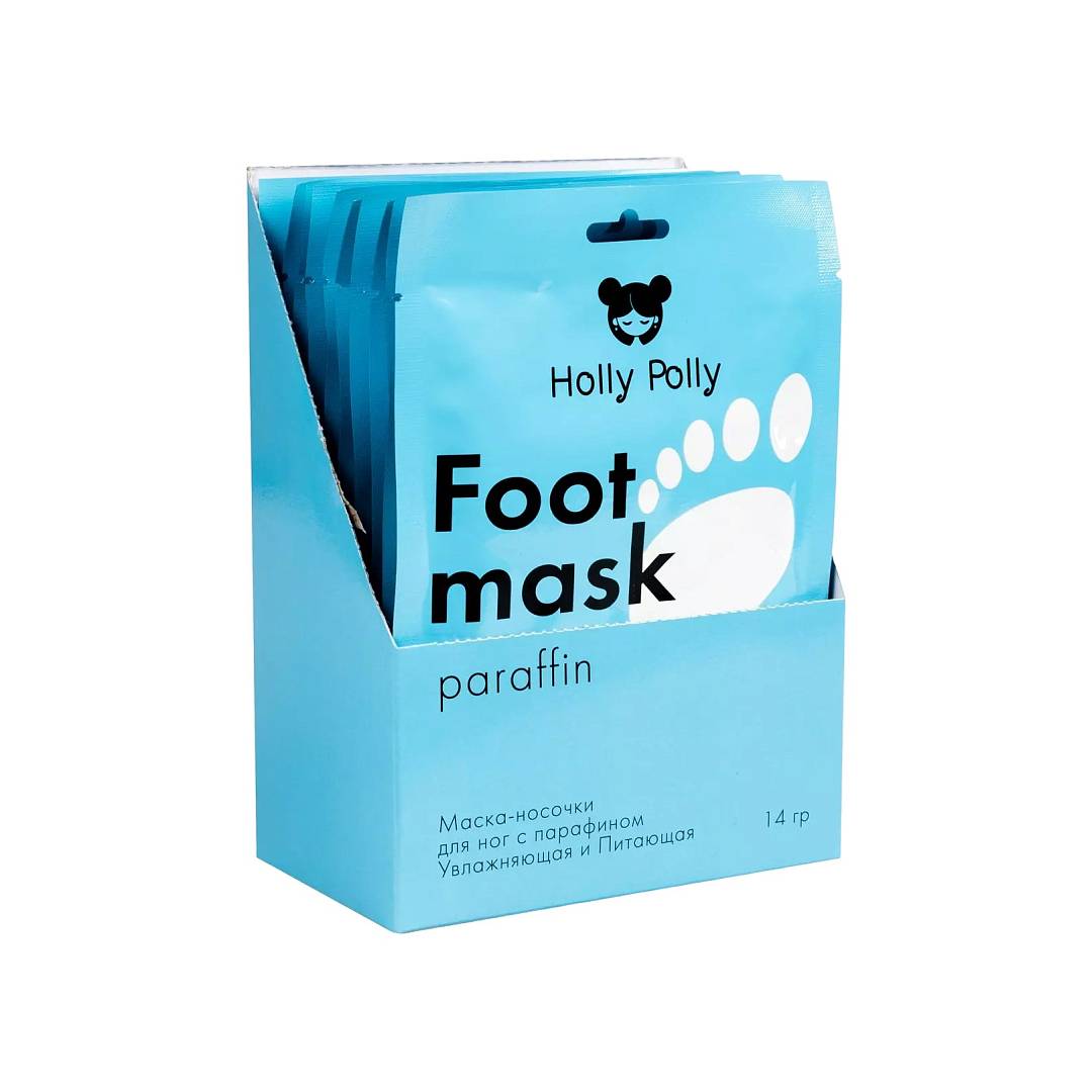 Маска-носки для ног c парафином увлажняющая и питающая в шоубоксе 