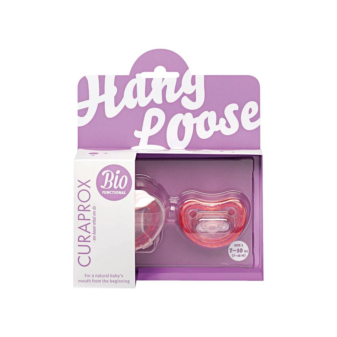 Набор из двух розовых сосок-пустышек, размер 1